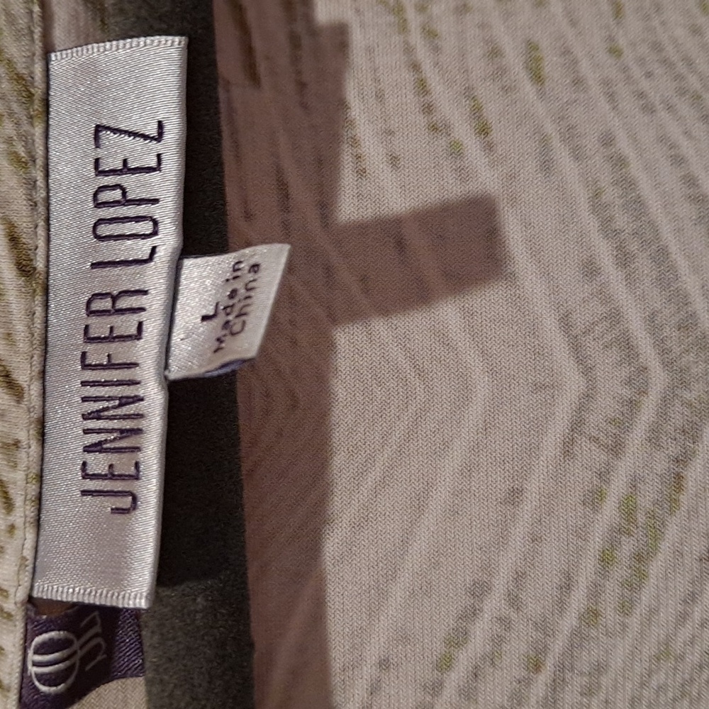 Jennifer Lopez Green Drape Neck Snake Print Wrap Tie Front Top - Picture 7 of 7